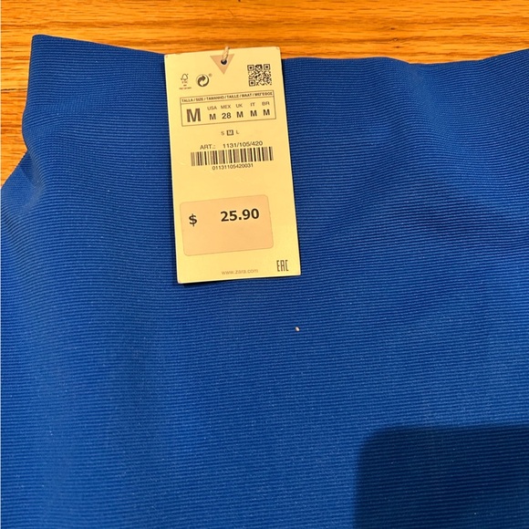 Zara Electric Blue Mini Pencil Skirt - Picture 4 of 5